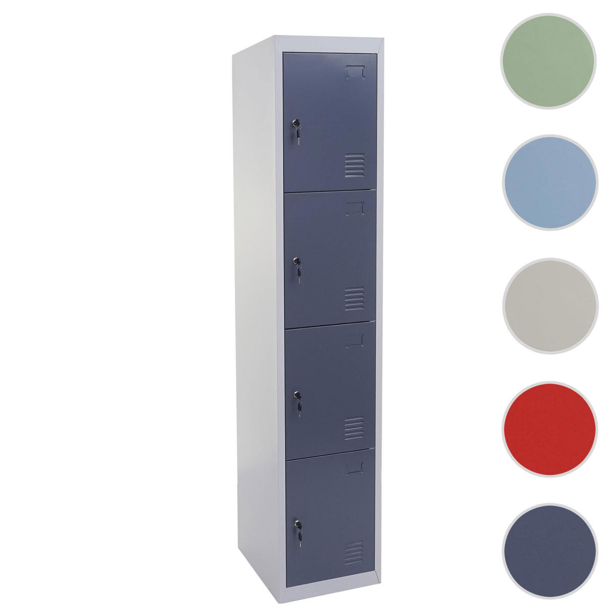 SCHLIESSFACH Anthrazit, Grau - Dunkelblau, Metall (38/180/45cm) - MCW