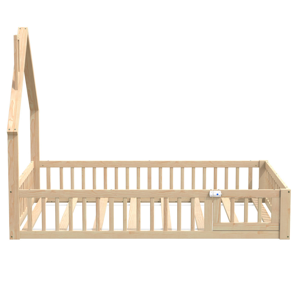 HAUSBETT Kiefernholz 140/200 cm Natur - Ahornfarben, Holz - Raumix