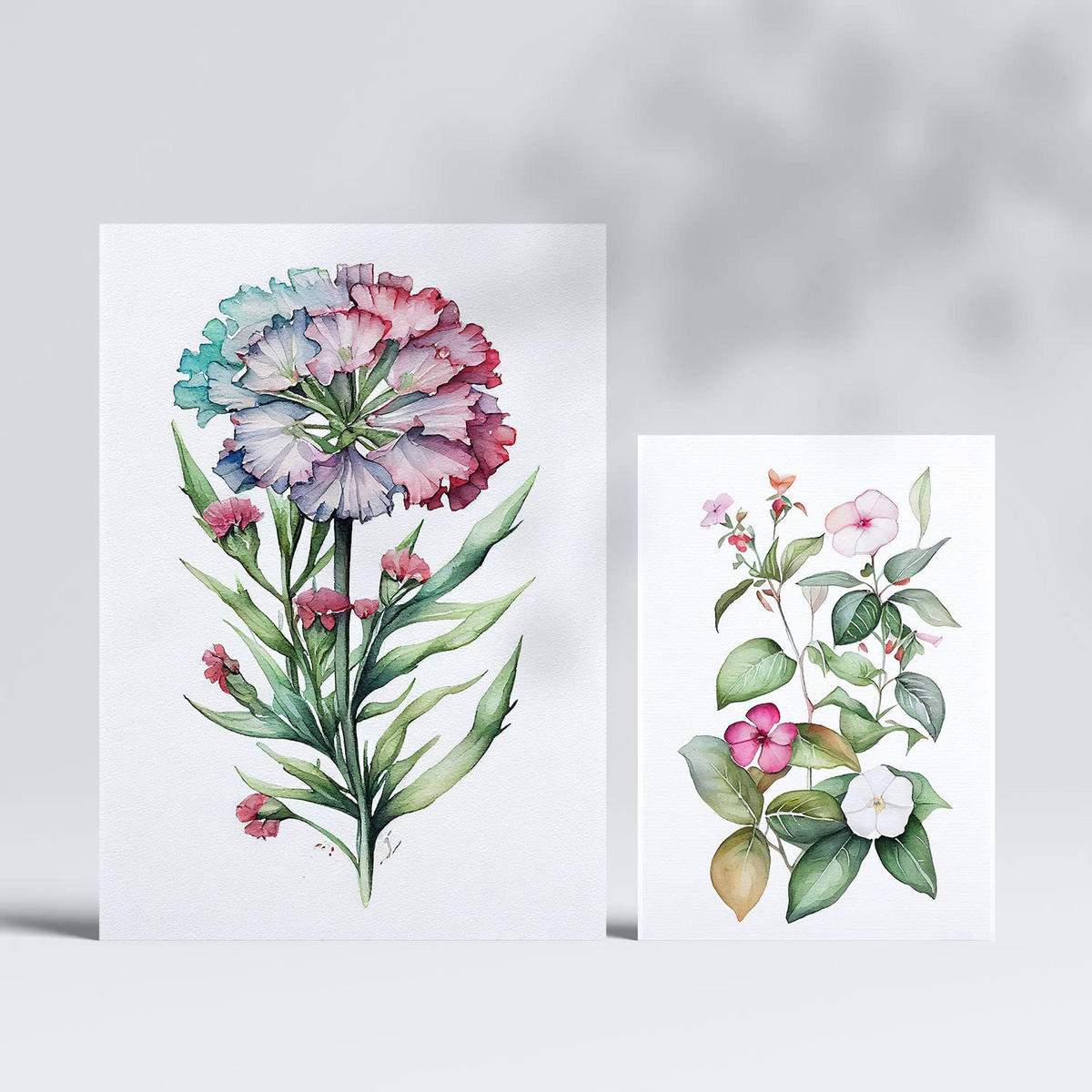 POSTER Set Mit 6 Hibiskus Vollfarbige Blumenmotiven A3 & A4 Rahmenlos - Klar, Papier (29/3cm) - Nacnic