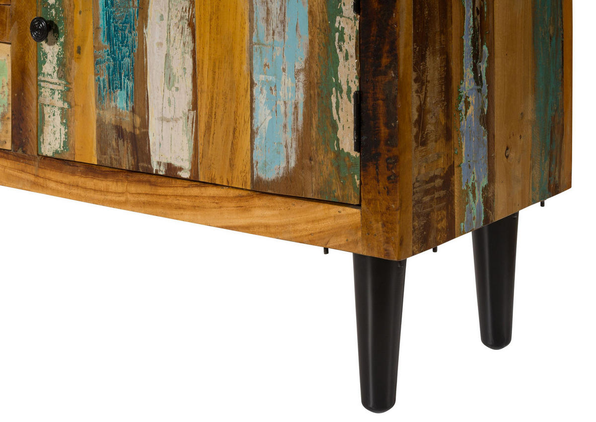 TV-BOARD Altholz 240x40x65 mehrfarbig lackiert SIXTIES #121 - Multicolor, Holz (240/65/40cm) - Massivmoebel24