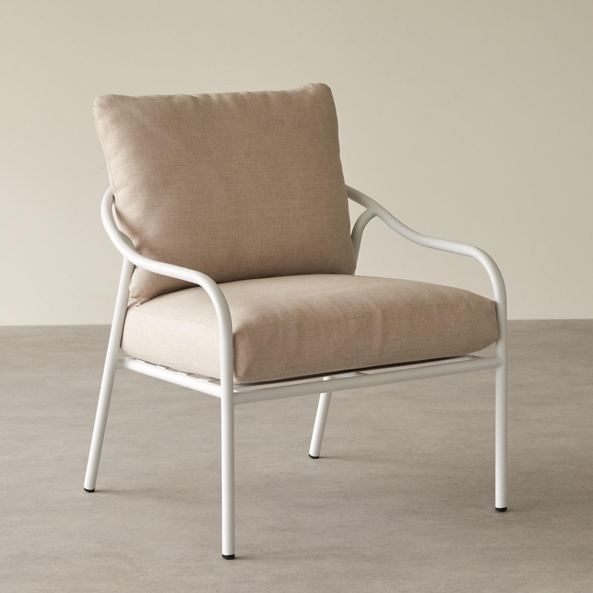 GARTENLOUNGE 4-tlg Luca Beige aus Metall - Beige, Metall - Tikamoon