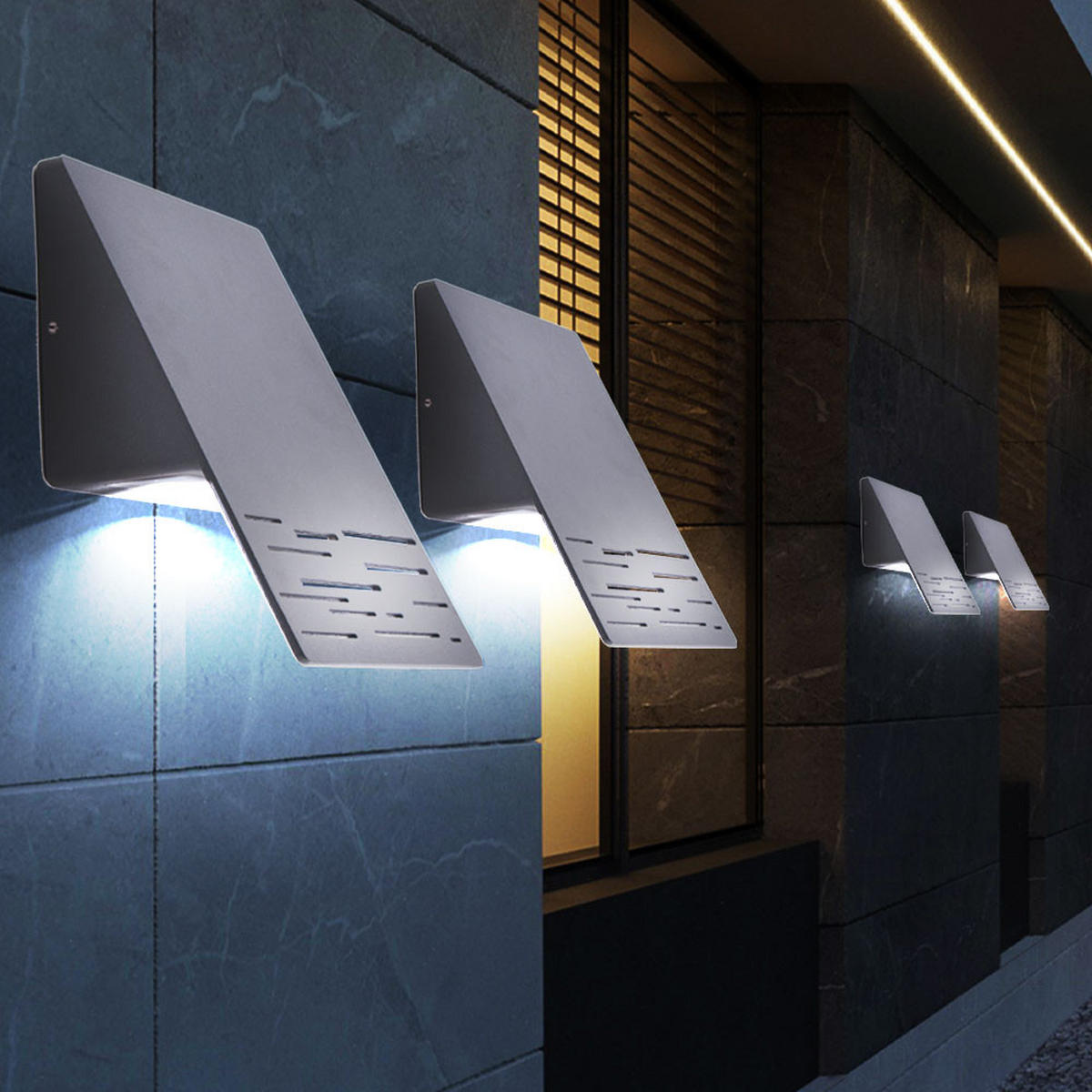 LED AUSSEN-WANDLEUCHTE Aluminium Anthrazit - Anthrazit, Metall (15/20/10.7cm)