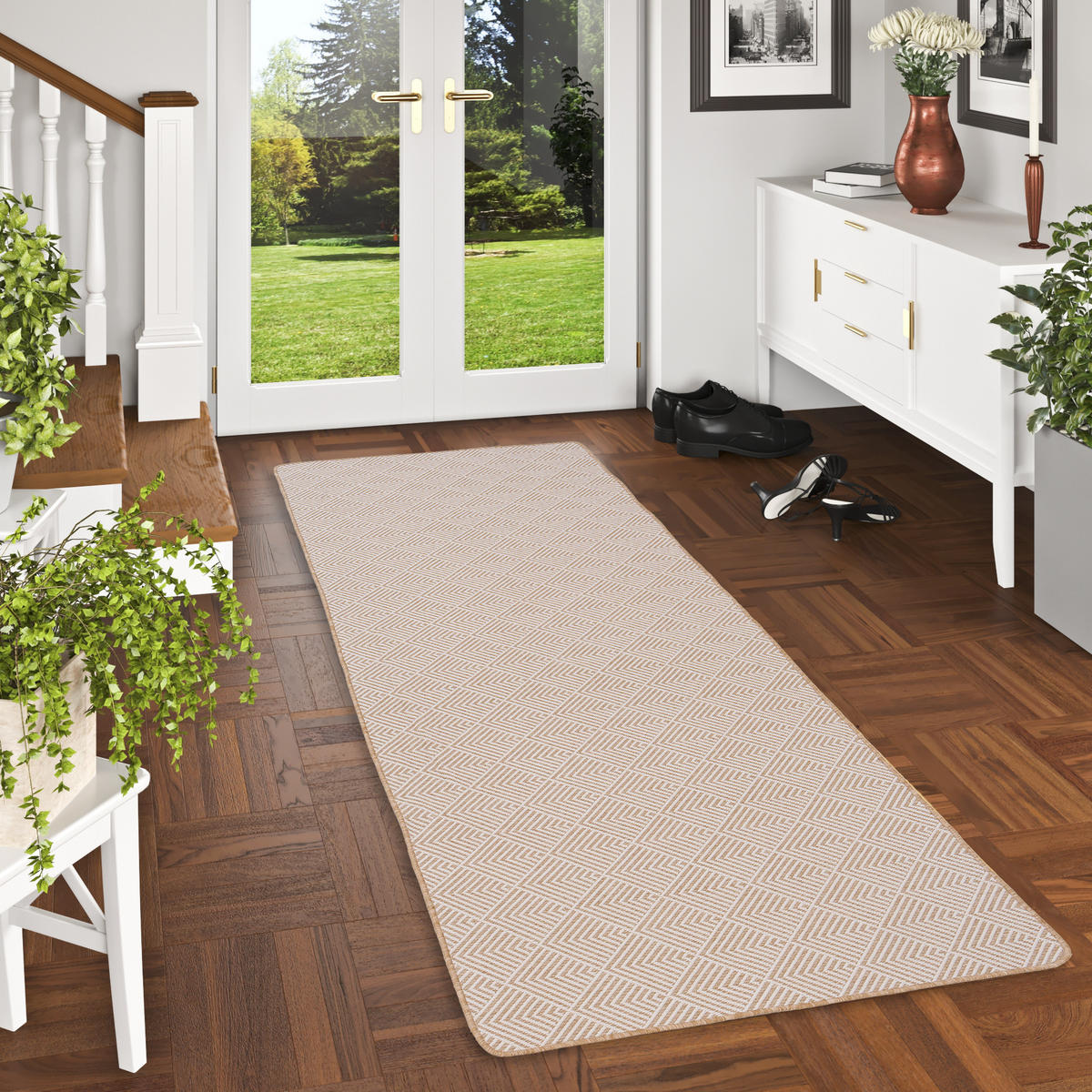 IN- UND OUTDOOR TEPPICH LÄUFER BEIDSEITIG NEWPORT - Nussbaumfarben, Textil (80/240cm) - Snapstyle