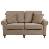 2-SITZER-SOFA Stoff Braun Ginnerup - Braun, Textil (154/84/76cm) - Beliani