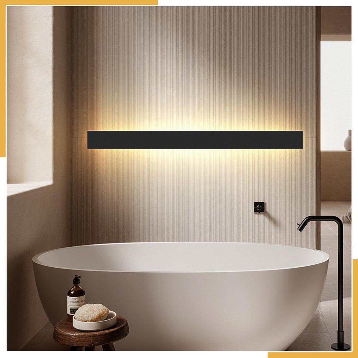 LED WANDLEUCHTE Christine - Schwarz, Metall (100/8/4cm) - Nettlife