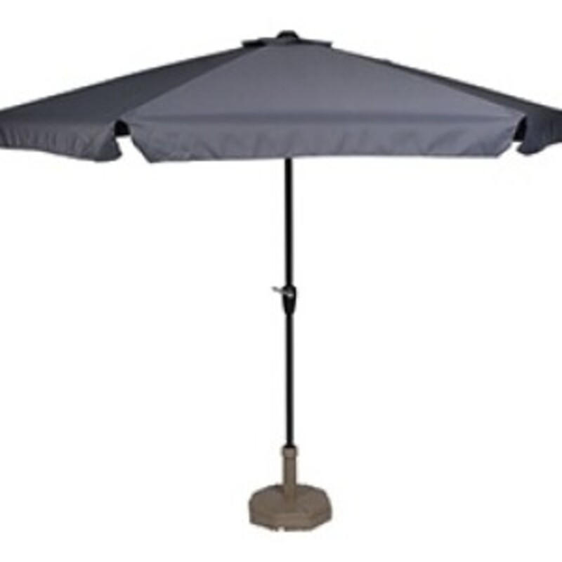 SONNENSCHIRM ZUM AUFKLAPPEN Gemini - Grau - 300/300/ cm - Grau, Metall (300/300cm) - Lesli Living