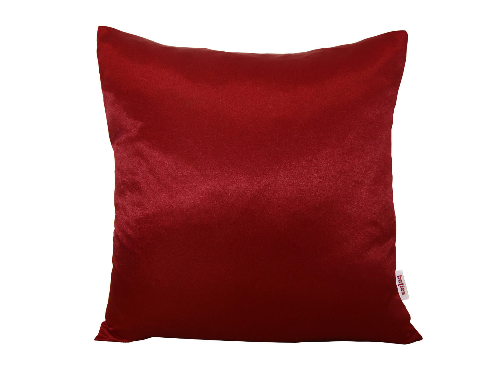KISSENBEZUG Glanz Satin karmin-rot 40/40 cm - Rot, Textil (40/40cm) - beties Heimtextil