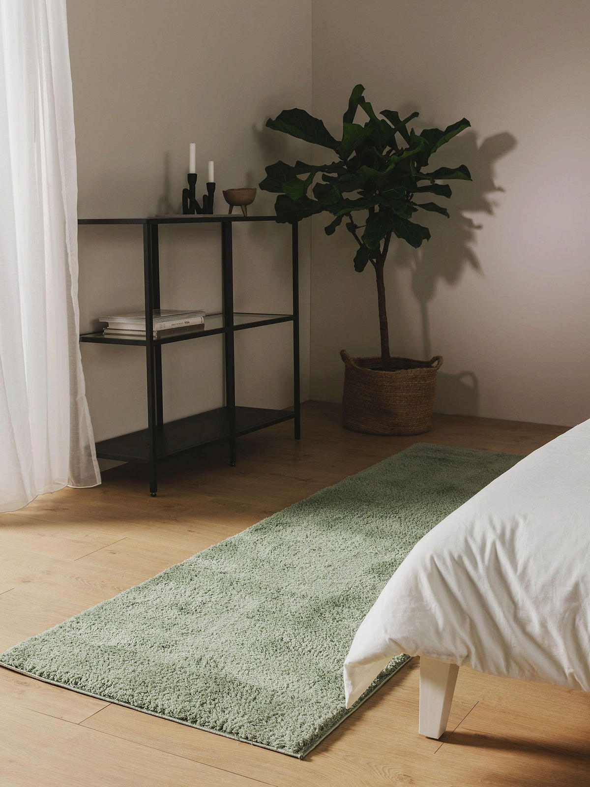 LÄUFER Soda Hellgrün 80x240 cm - Hellgrün, Textil (80/240cm) - benuta Nest