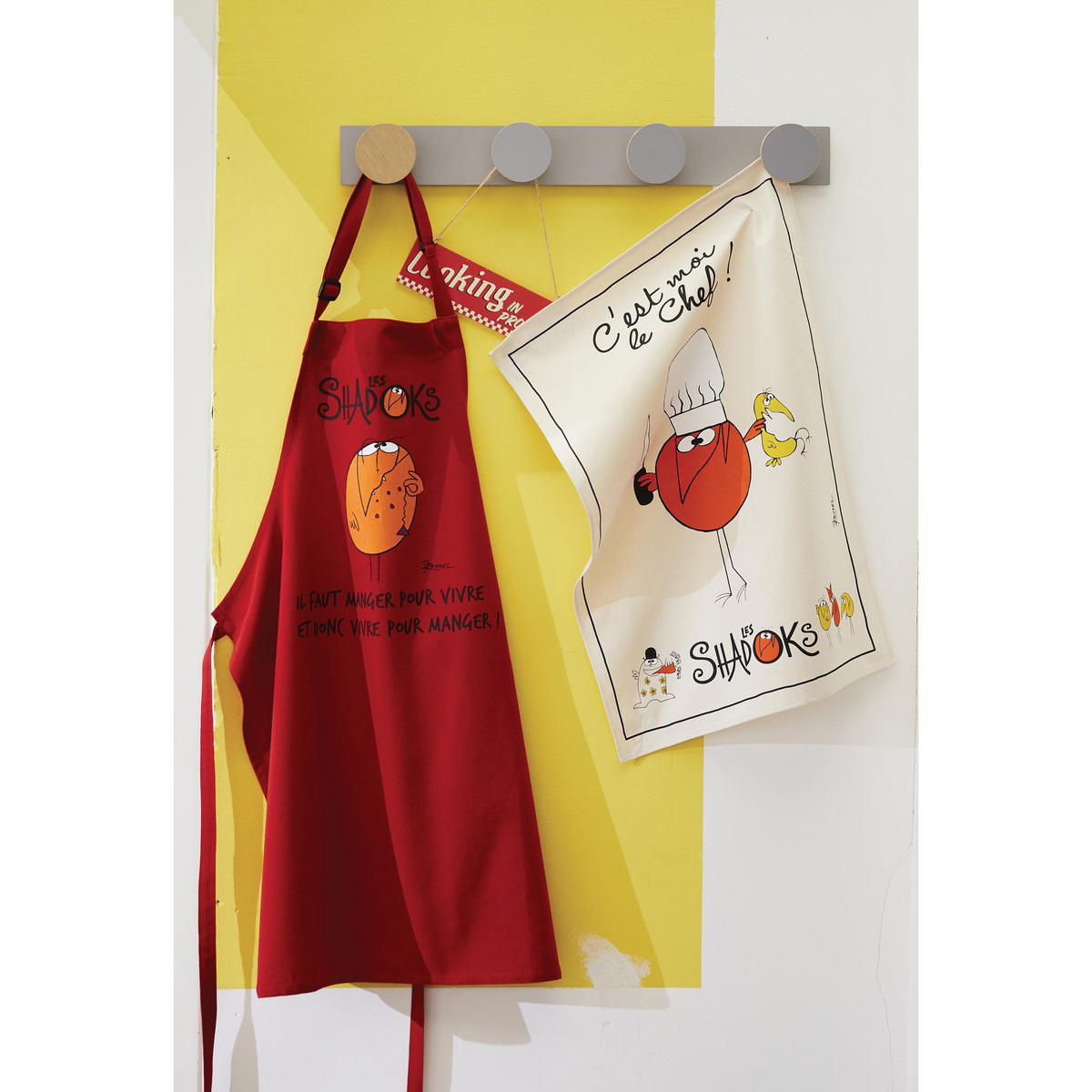 GESCHIRRTUCH Shadoks Grand chef Ecru ekrü 48 x 72 cm - Weiß, Textil (48/72cm) - Winkler