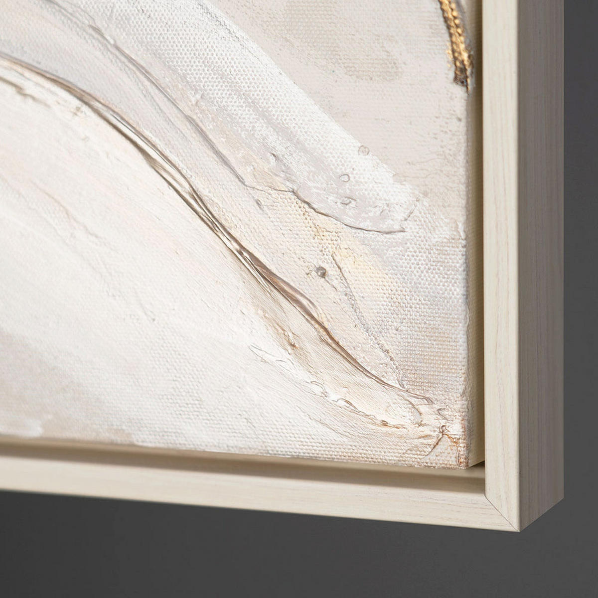 GEMÄLDE Natürliche Verzierung Schattenfugenrahmen Beige 140x70 cm - Beige, Holz (140/70cm) - YS-art gallery