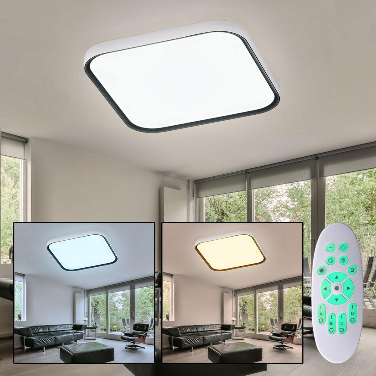 LED DECKENLEUCHTE Weiß Modern - Weiß, Metall (62/62/4cm) - Wofi