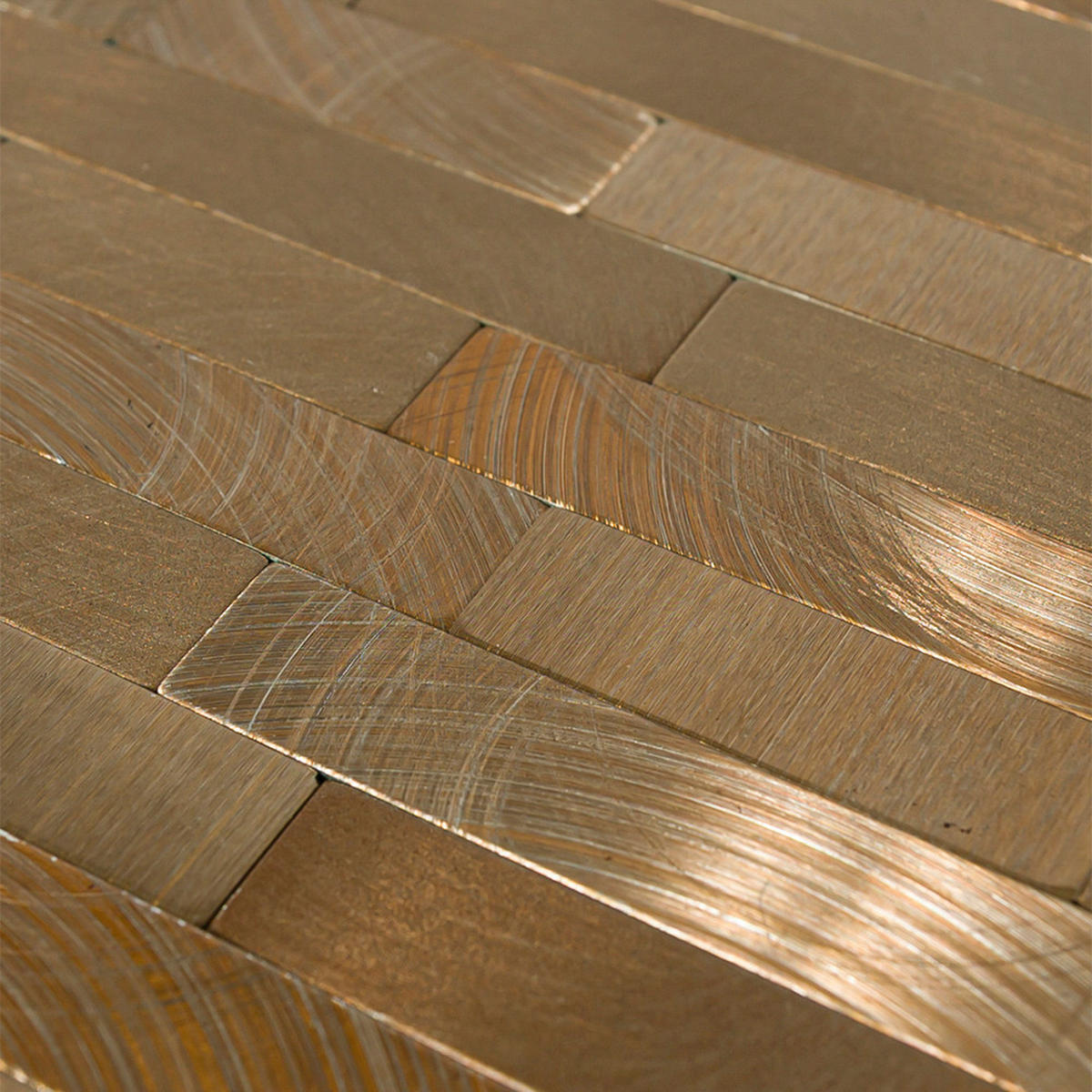 FLIESENAUFKLEBER 1 Stück 29,7 x 29,2 cm Selbstklebende Fliesen - Cocco Bronzo - Goldfarben/Braun, Kunststoff (29.2/0.4/29.7cm) - Mazovia