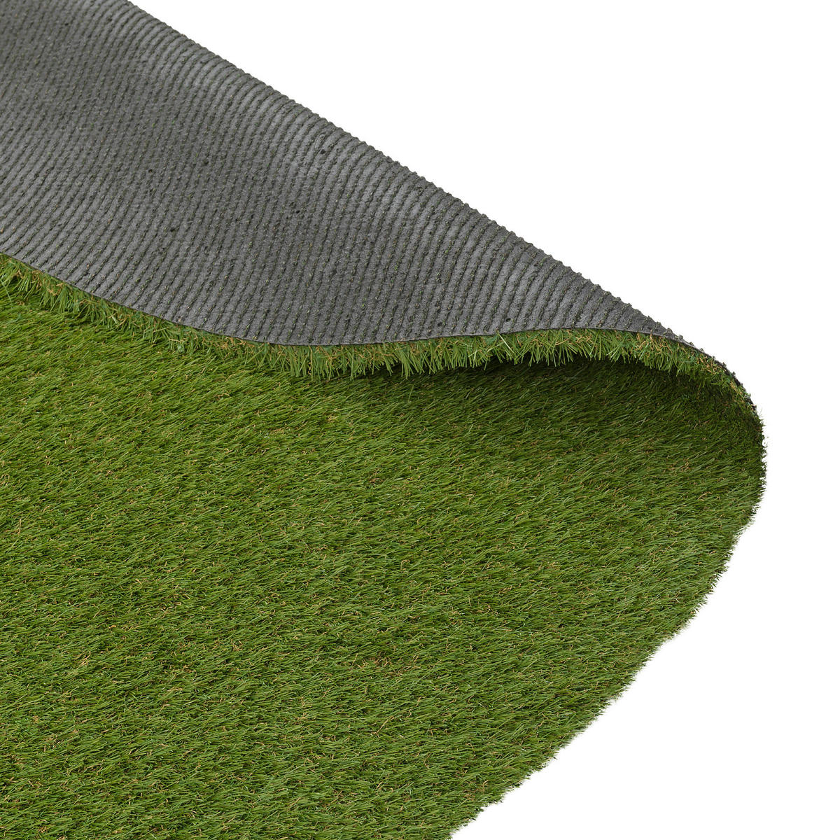 LUXUS KUNSTRASEN RASENTEPPICH WEMBLEY RUND - Grün, Textil (100/100cm) - Snapstyle