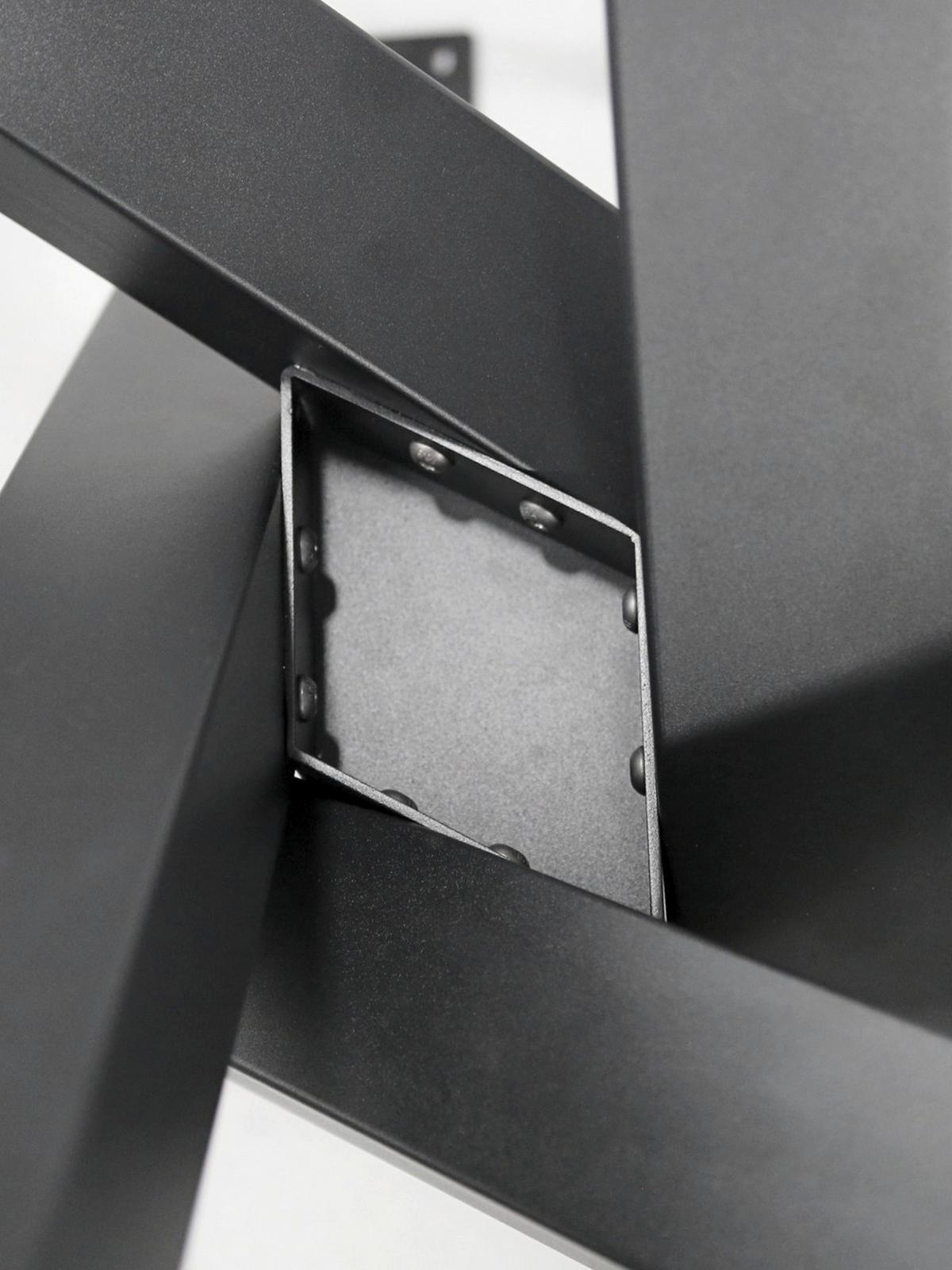 TISCHGESTELL Tiempo Spider Mittelfuß - Schwarz, Metall (70/72/137cm) - holz4home®