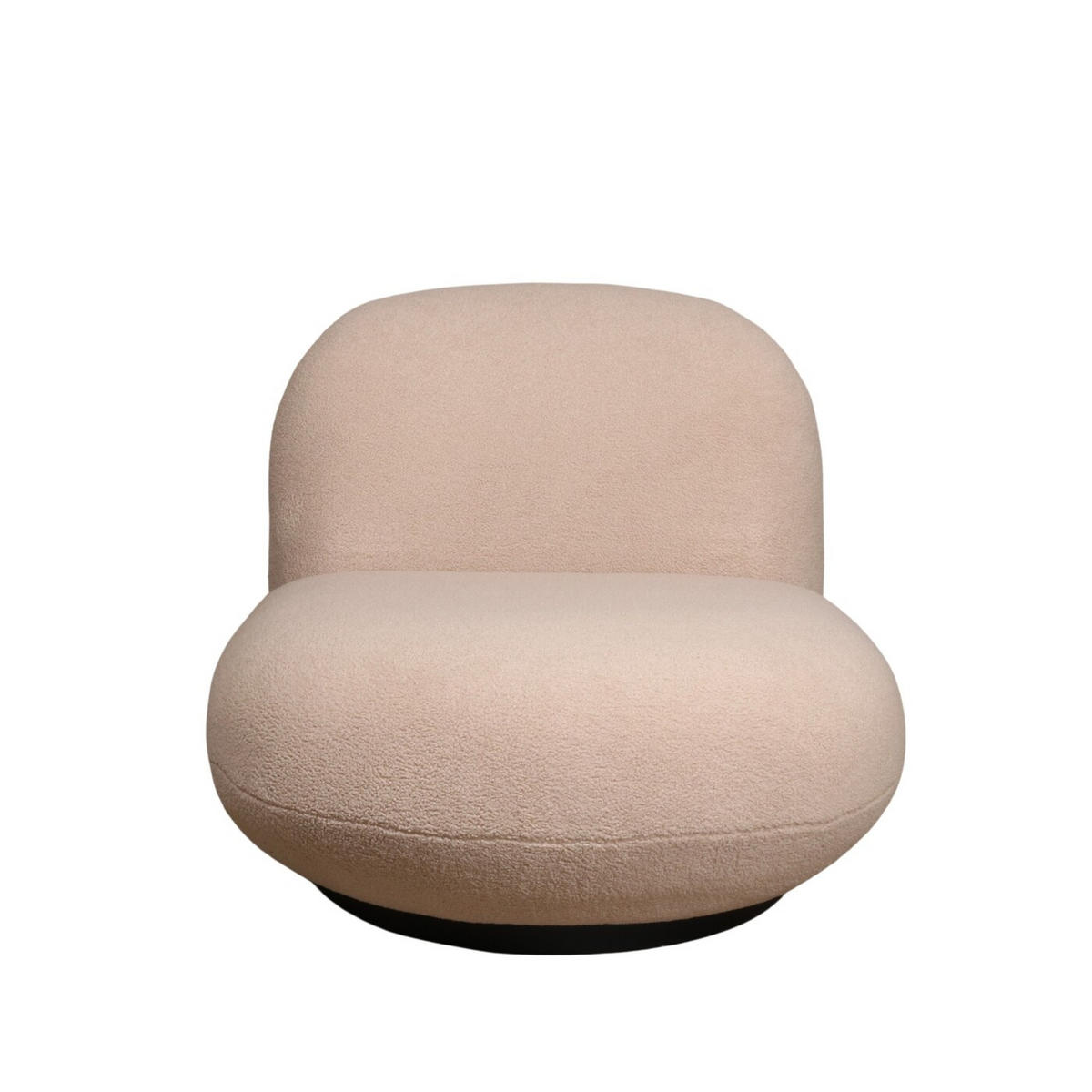 SESSEL drehbar aus Teddy-Stoff, beige - Beige, Textil (81/71/94cm) - Giga Meubel