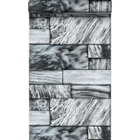 TAPETE Marmor-Optik 53 cm x 10.05 m - Schwarz, Papier (53/1000cm) - Origin Wallcoverings