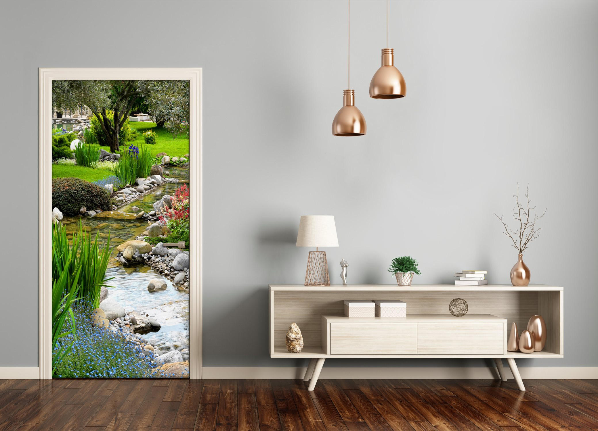 TÜRAUFKLEBER 75x205 cm Dekorativ für Türen - Grün, Kunststoff (75/205/0.01cm) - TULUP