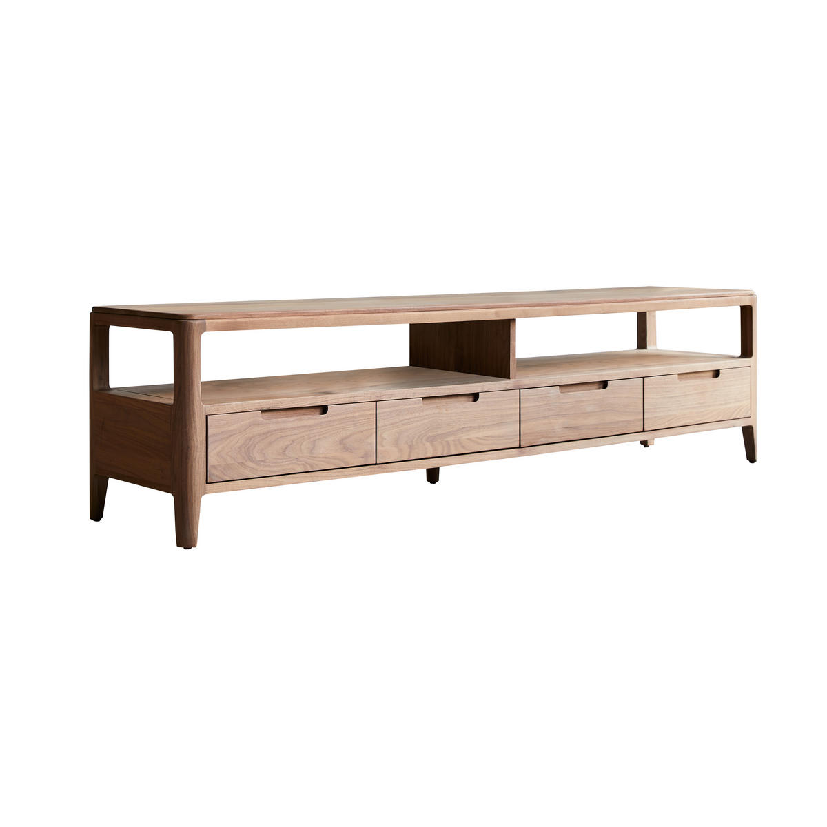 TV-SCHRANK Arto Dunkelbraun aus Walnuss - Dunkelbraun, Holz (180/45/40cm) - Tikamoon