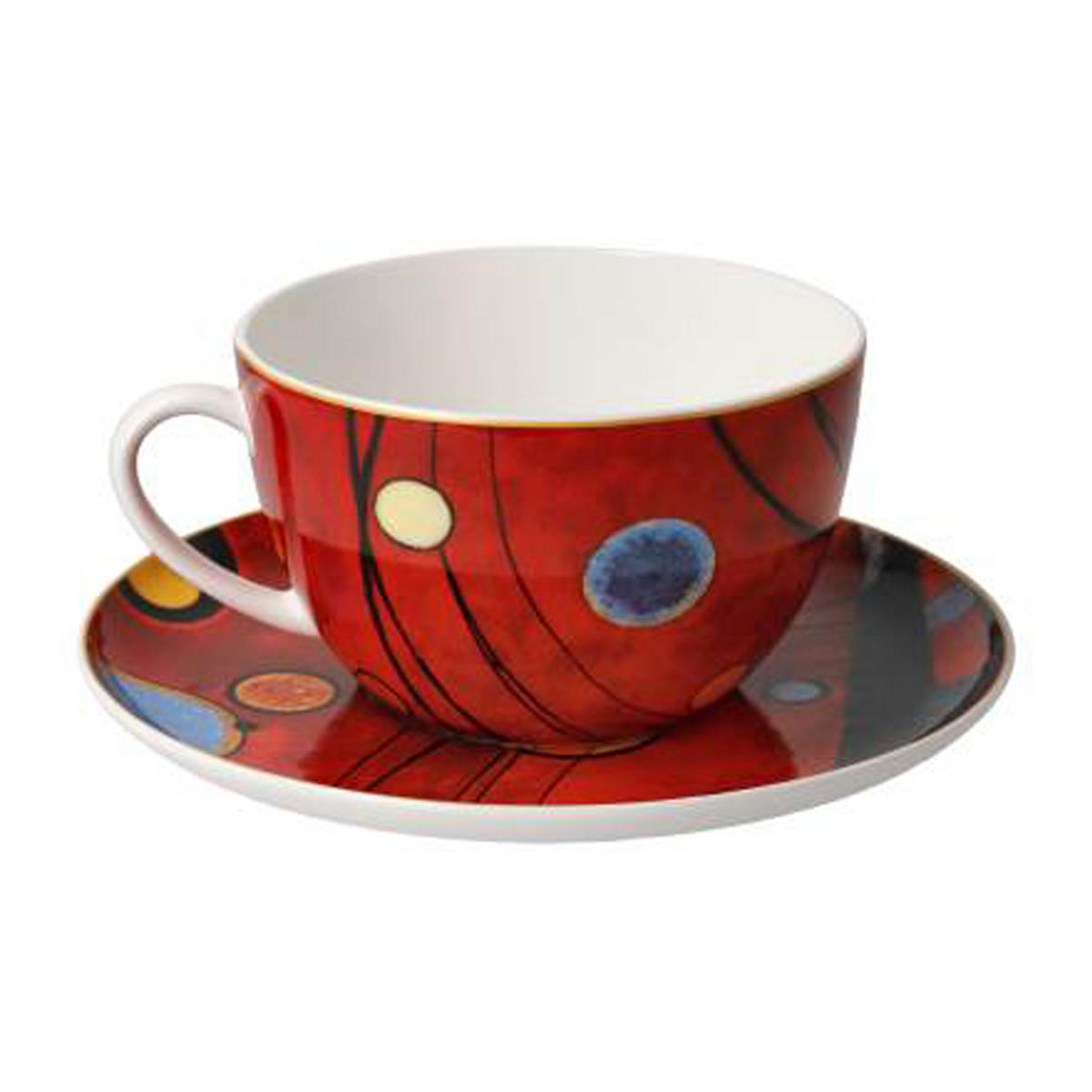 MILCHKAFFEETASSE Kandinsky - Schweres Rot, Fine Bone China - Multicolor, Keramik (0.35L) - Goebel