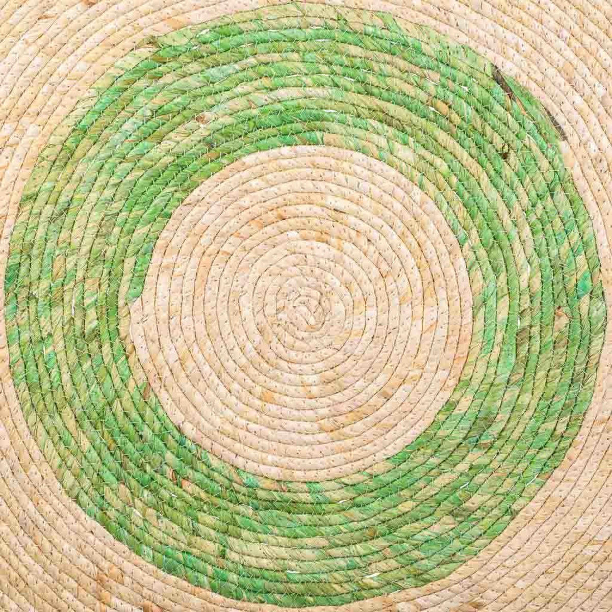 NATURFASERTEPPICH grün handgewebt D120x1 cm - Beige/Hellgrün, Naturmaterialien (120/120cm) - Wanderlust
