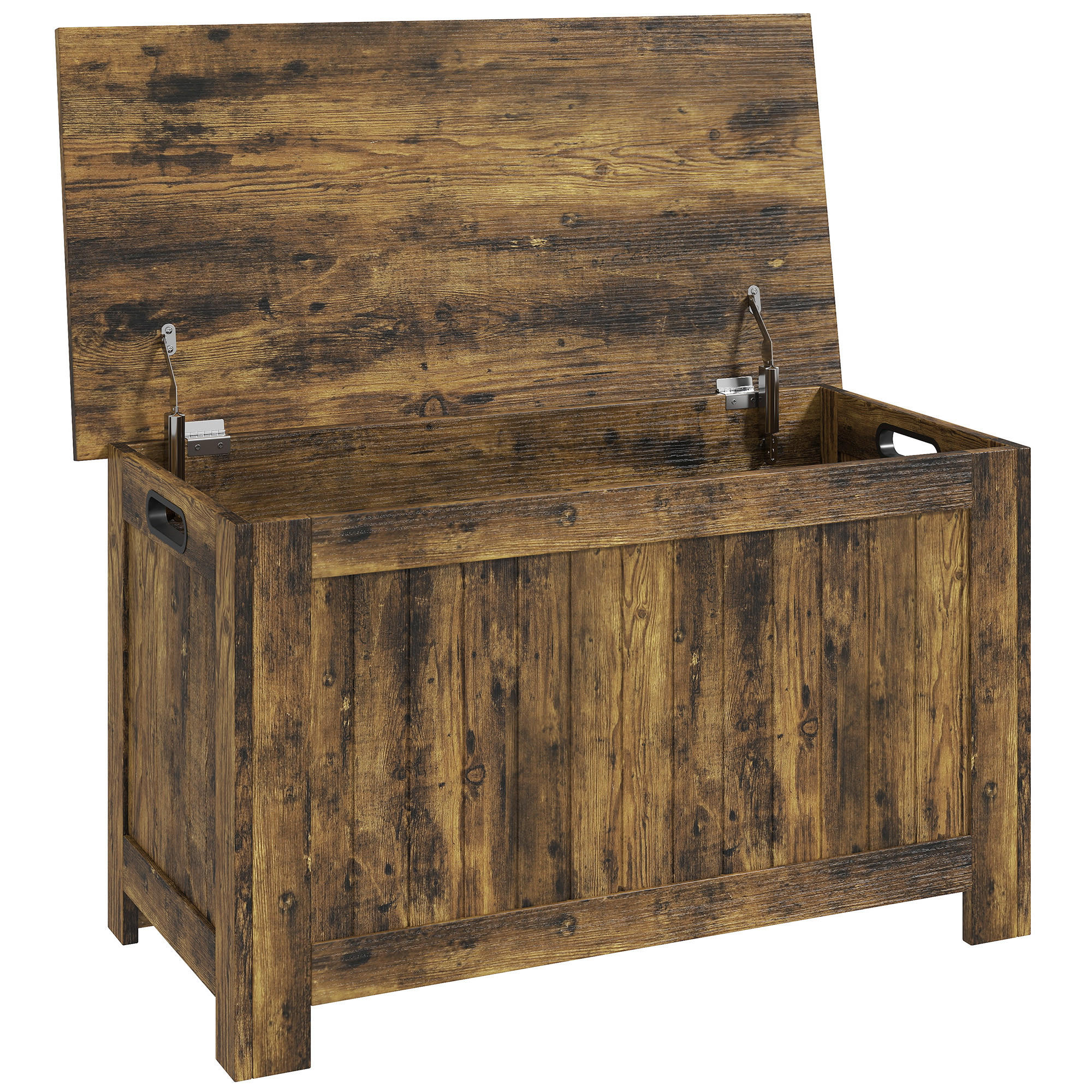 AUFBEWAHRUNGSTRUHE MDF Rustikales Braun - Braun, Holzwerkstoff (40/46/81cm) - HOMCOM
