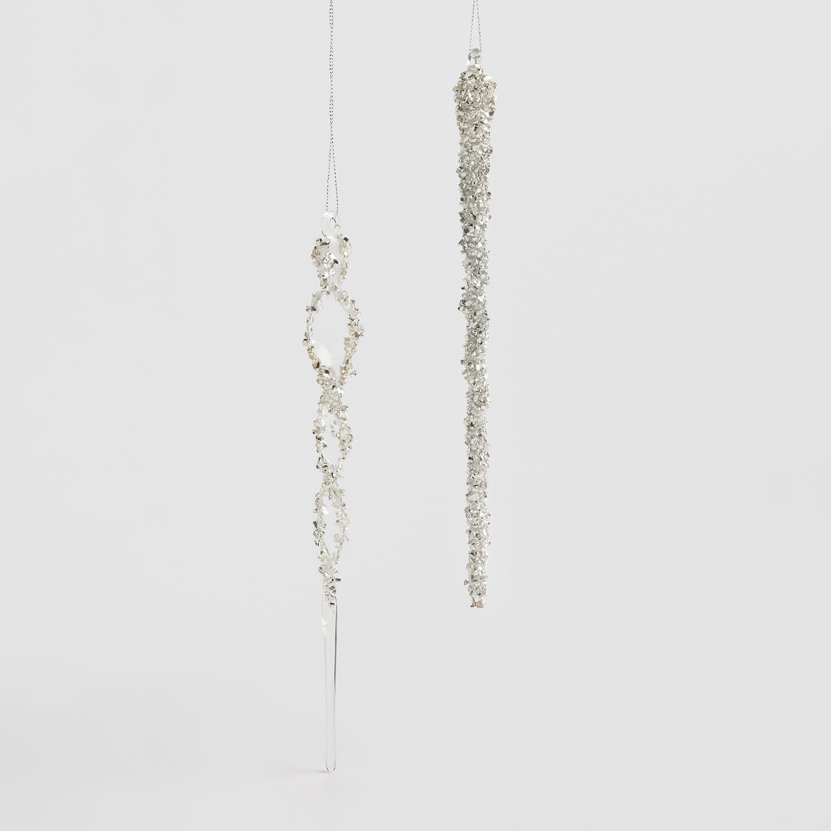 WANDDEKORATION Buse, Silber, 25 cm, Dekorative Weihnachtsdeko - Silberfarben, Glas (1/25/1cm) - home&you