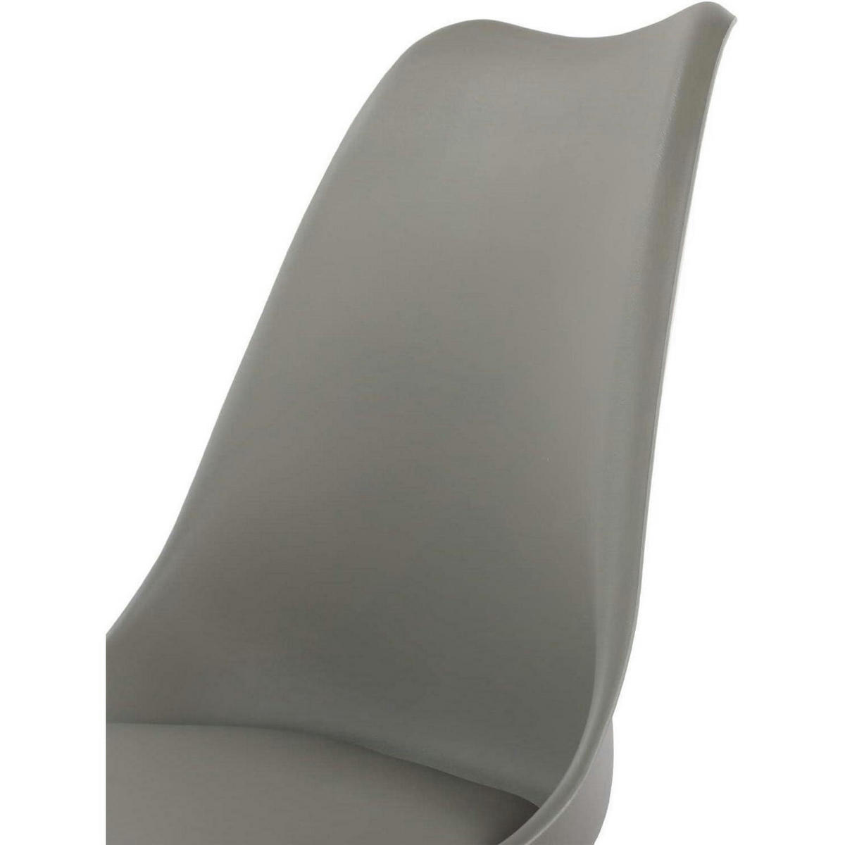 ESSZIMMERSTUHL 2er Set Grau mit Holzbein - Grau, Kunststoff (47.5/82/41cm)