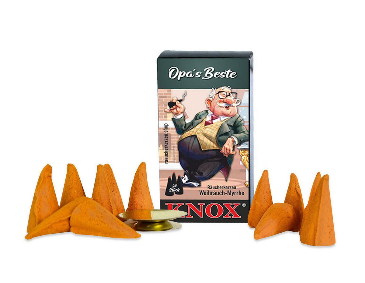 RÄUCHERKERZEN Sparset Pfirsich-Riesen, Glimmschale, Opas Beste Weihrauch - Multicolor, Metall (6.5/2.3/12.5cm)