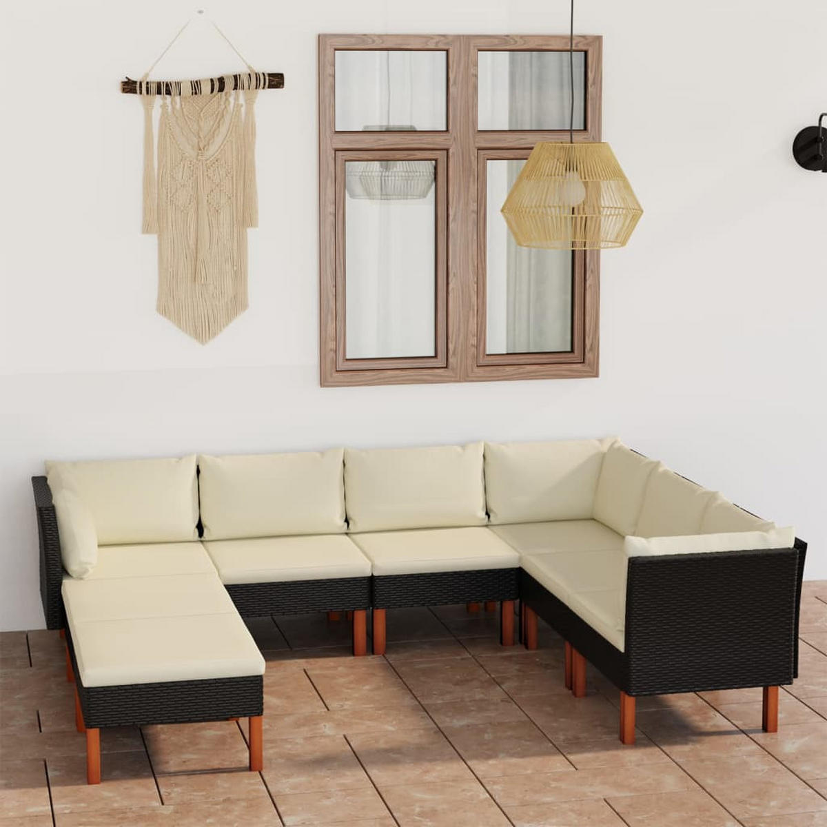 GARTENSET Reeves 8-teilig - Schwarz, Metall - Nettlife