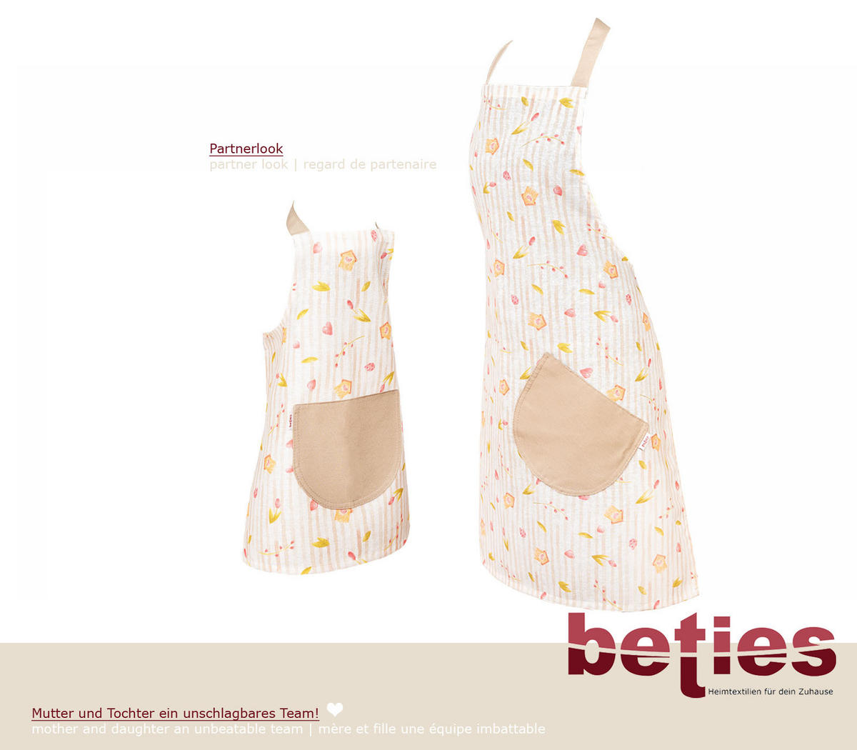 SCHÜRZE Piep One Size 78/81 cm - Taupe/Beige, Textil (78/81cm) - beties Heimtextil