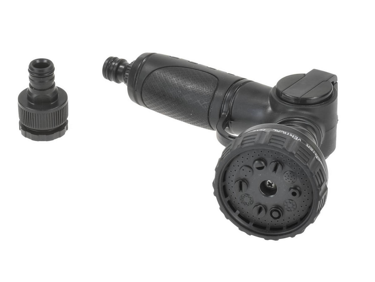 GARTEN HANDBRAUSE Lux mit 10 Sprühprogrammen - Schwarz, Metall (30.5/6/31.5cm) - by Benson