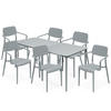 GARTENMÖBEL-SET GALIO, 8-tlg - Grau, Kunststoff - KONSIMO®