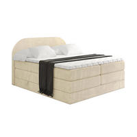 BOXSPRINGBETT mit Matratze und Lattenrost - NOX KING-160x200 - Beige Monolith - Beige, Holzwerkstoff (160/200cm) - ALTDECOR