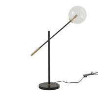 TISCHLAMPE Glaskugel B72 cm x H85 cm - Schwarz, Glas (31/75/85cm) - Signature