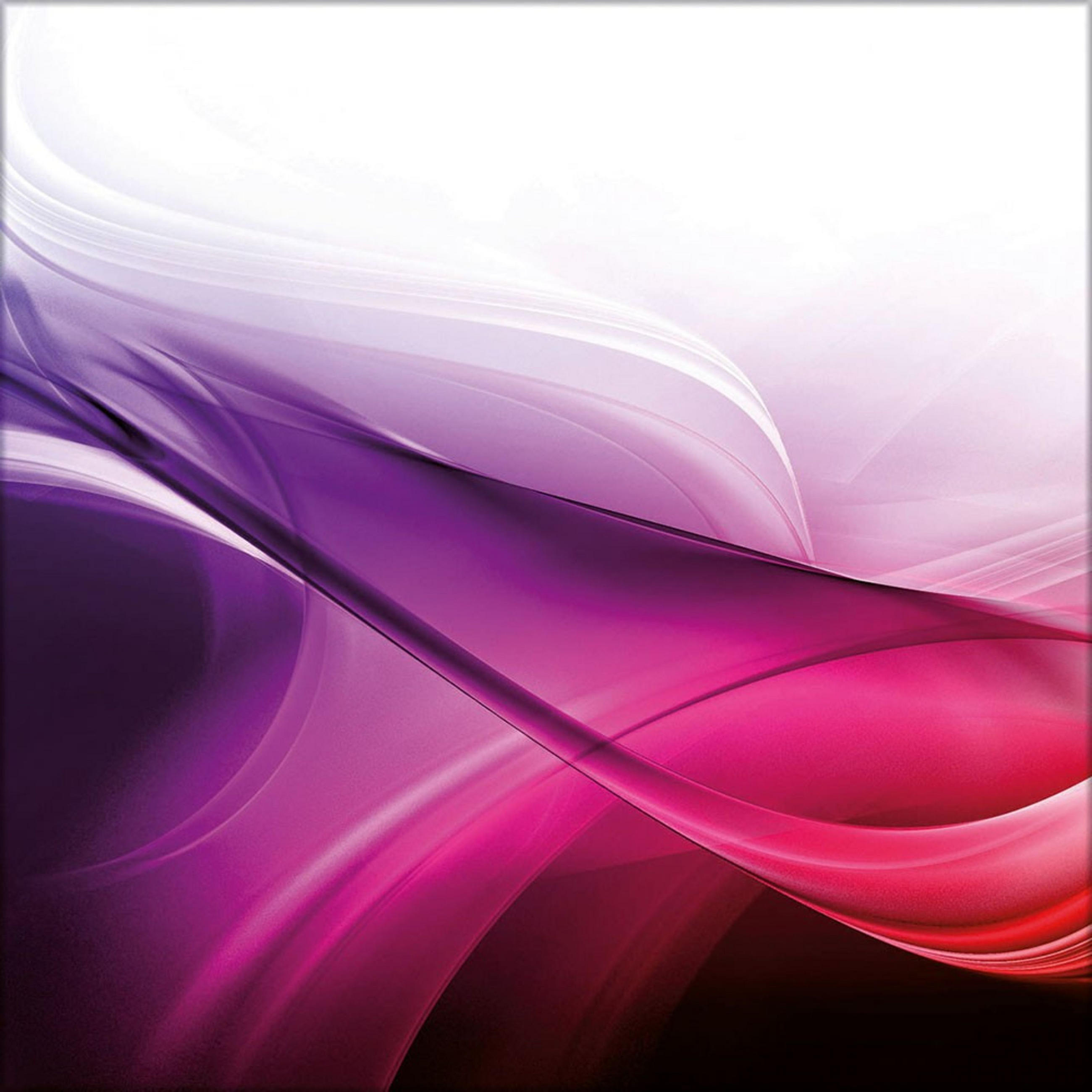 GLASBILD 30×30 cm abstrakt lila pink - Rot, Glas (30/30cm) - artissimo