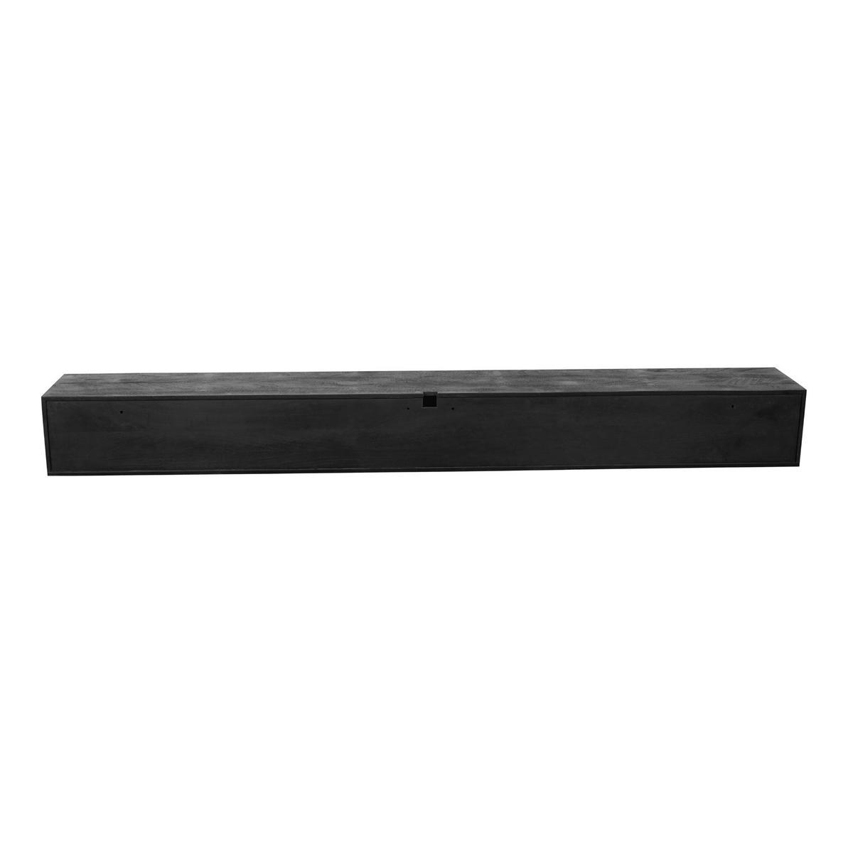 LOWBOARD Quantum Mangoholz 280 cm / 35 cm Schwarz - Schwarz, Holz (280/30/35cm) - Villa Möbel