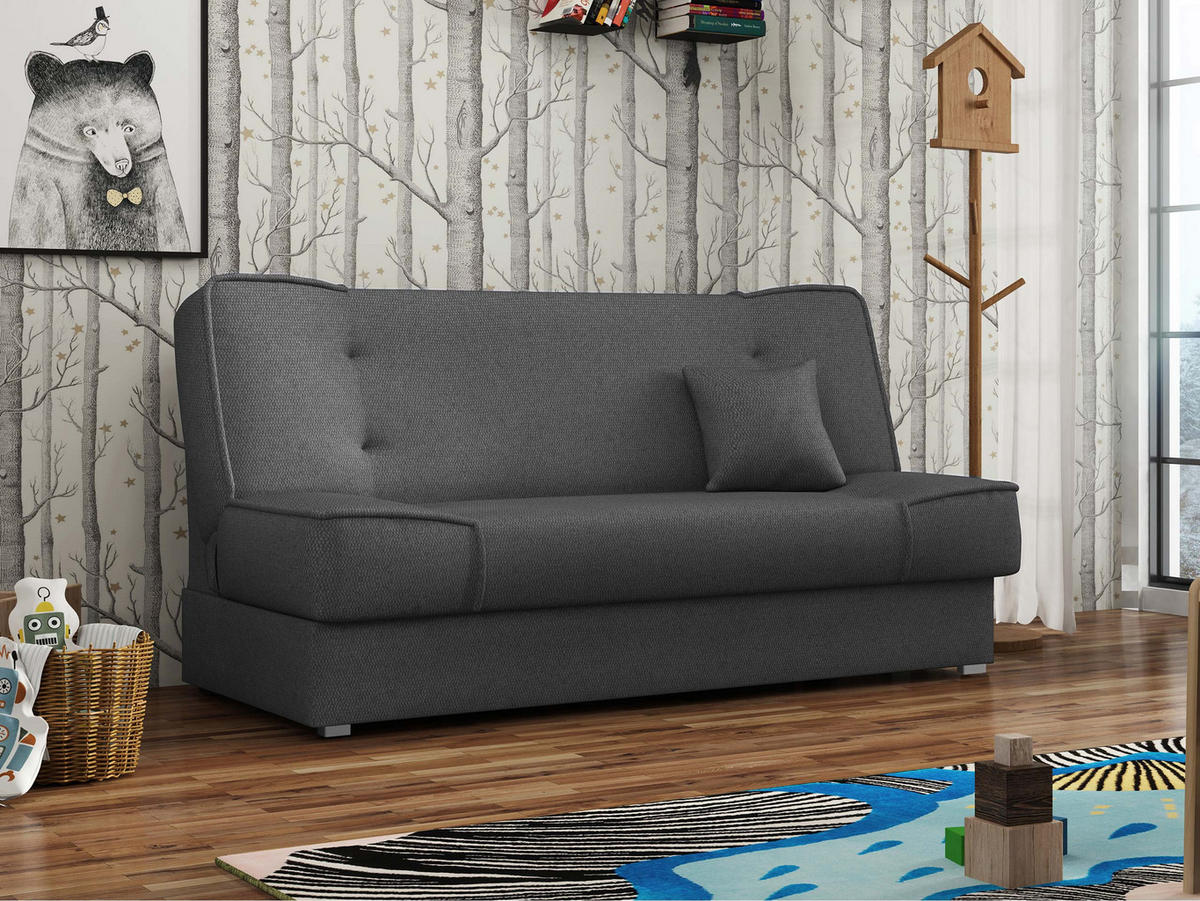 SCHLAFSOFA Gabi - Silberfarben/Grau, Holz/Kunststoff (175/80/80cm) - MIRJAN24