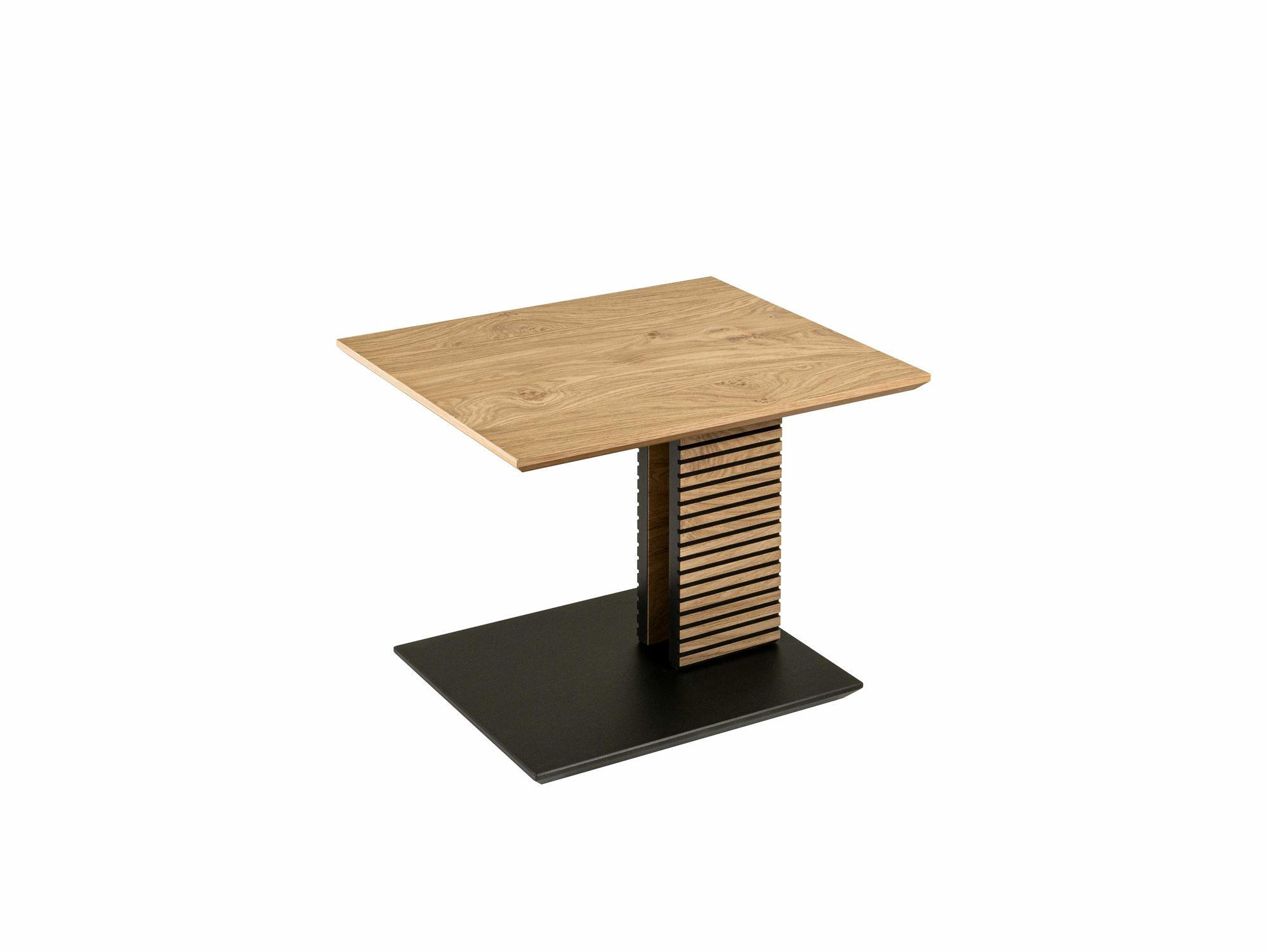 58aufmkessel Beistelltisch Wildeiche, Schwarz 47x47x55 cm