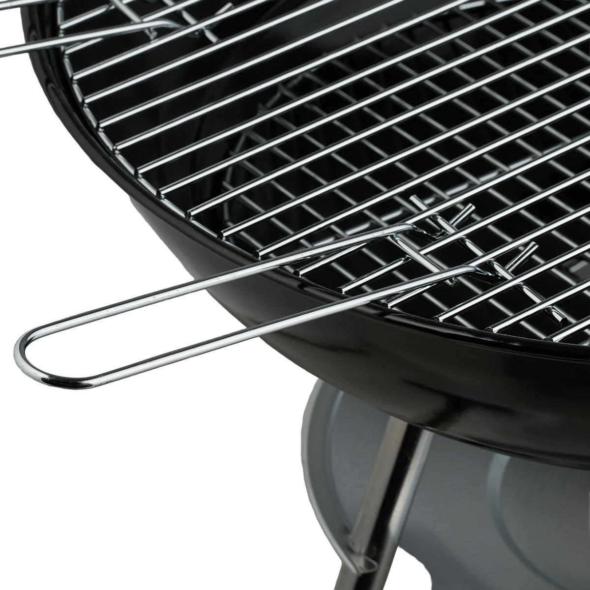 KUGELGRILL - Schwarz, Kunststoff/Metall (57/94cm) - Relaxdays