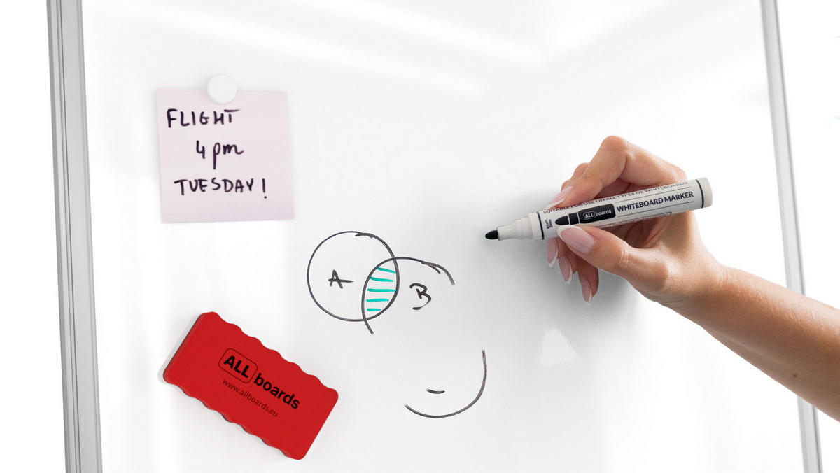 MAGNETISCHES Whiteboard-Flipchart 90x60 cm, Silber - Silberfarben, Metall (100/70/1.2cm) - ALLboards