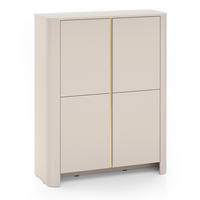 KOMMODE 103 cm mit 4 Türen Mezzano, Kaschmir - Kaschmir, Holz (103/132/39cm) - Emporius