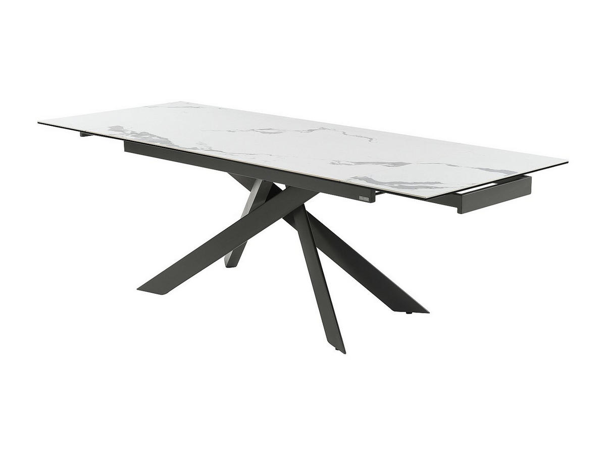 ESSTISCH - 6 Personen, 8 Personen, 10 Personen - glas - weiß Corema - Weiß, Glas/Keramik (90/200/76cm) - Vente-Unique