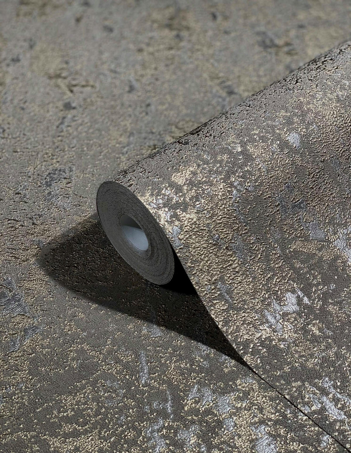 VLIESTAPETE Struktur Tapete braun, gold - Goldfarben/Braun, Papier (53/1005cm) - marburg