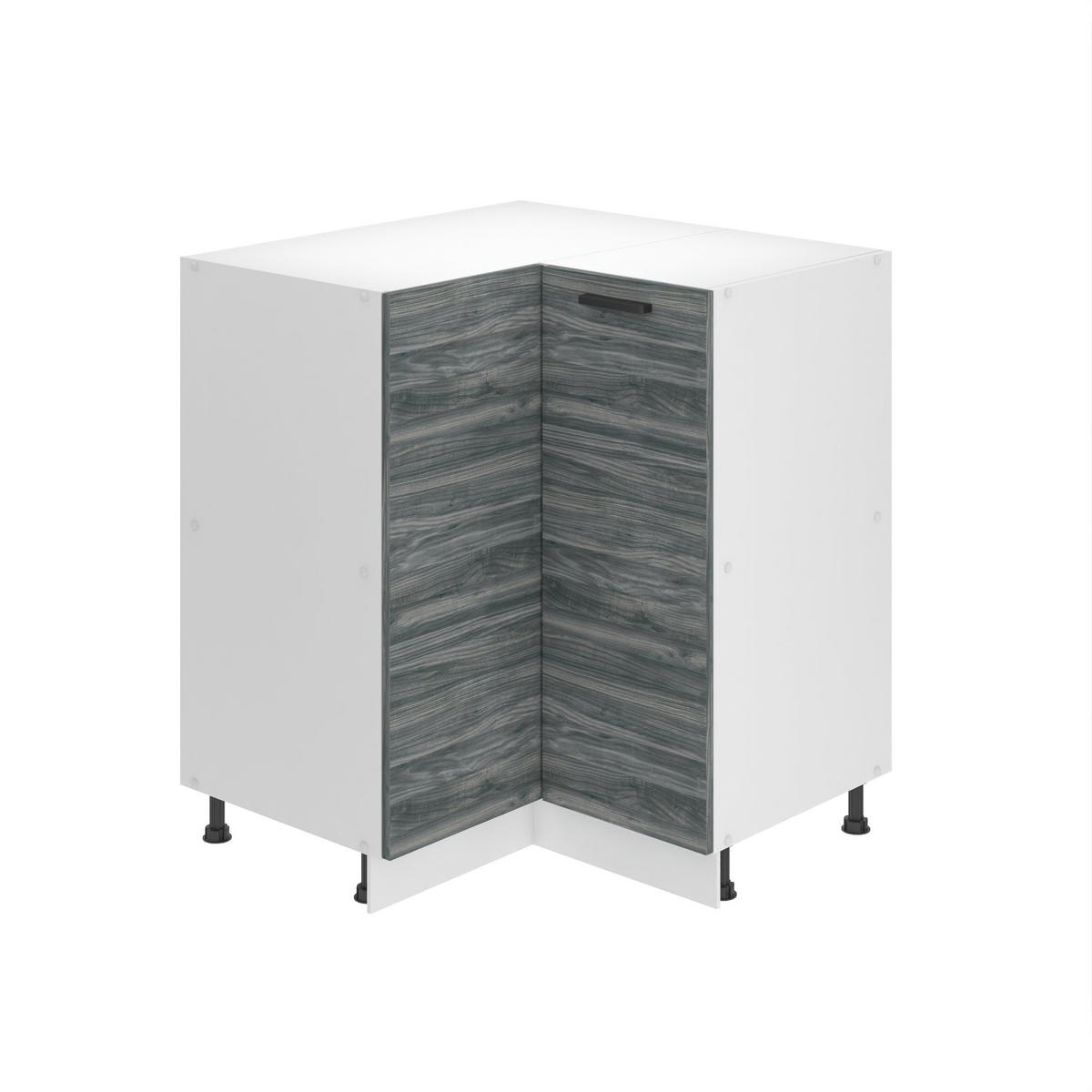 KÜCHENUNTERSCHRANK 90 cm SNP ohne Arbeitsplatte, mit 1 Tür, Glamour Wood - Silbereichenfarben, Holz (90/82/90cm) - B BELINI GROUP