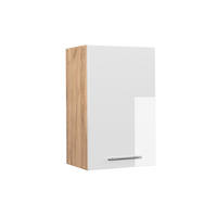 HÄNGESCHRANK Fame-Line Weiß Hochglanz 45 cm - Honigeiche/Weiß Hochglanz, Holzwerkstoff (45/72/34.1cm) - Vicco