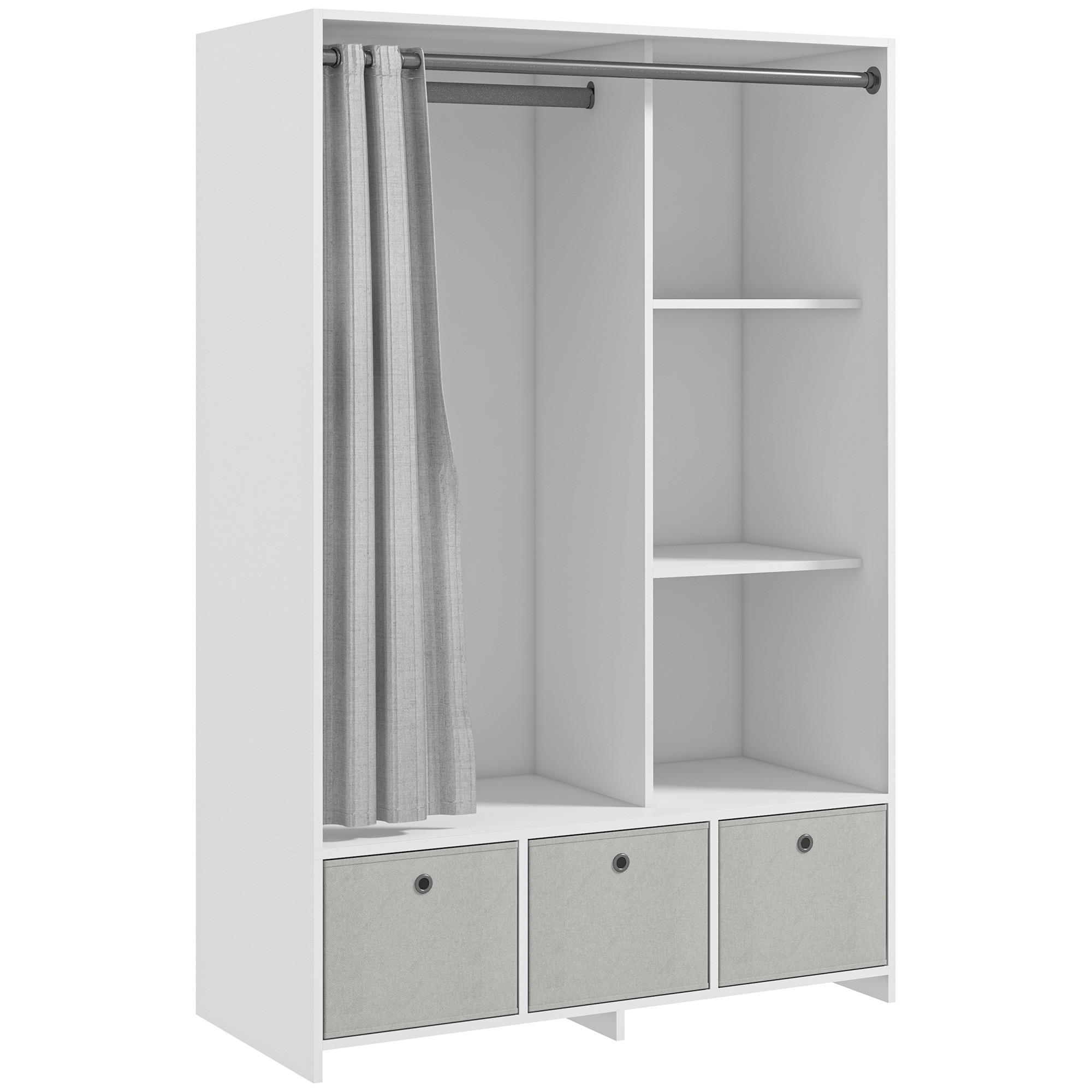 ComfortXL Kleiderschrank Weiß 48x160x105 cm