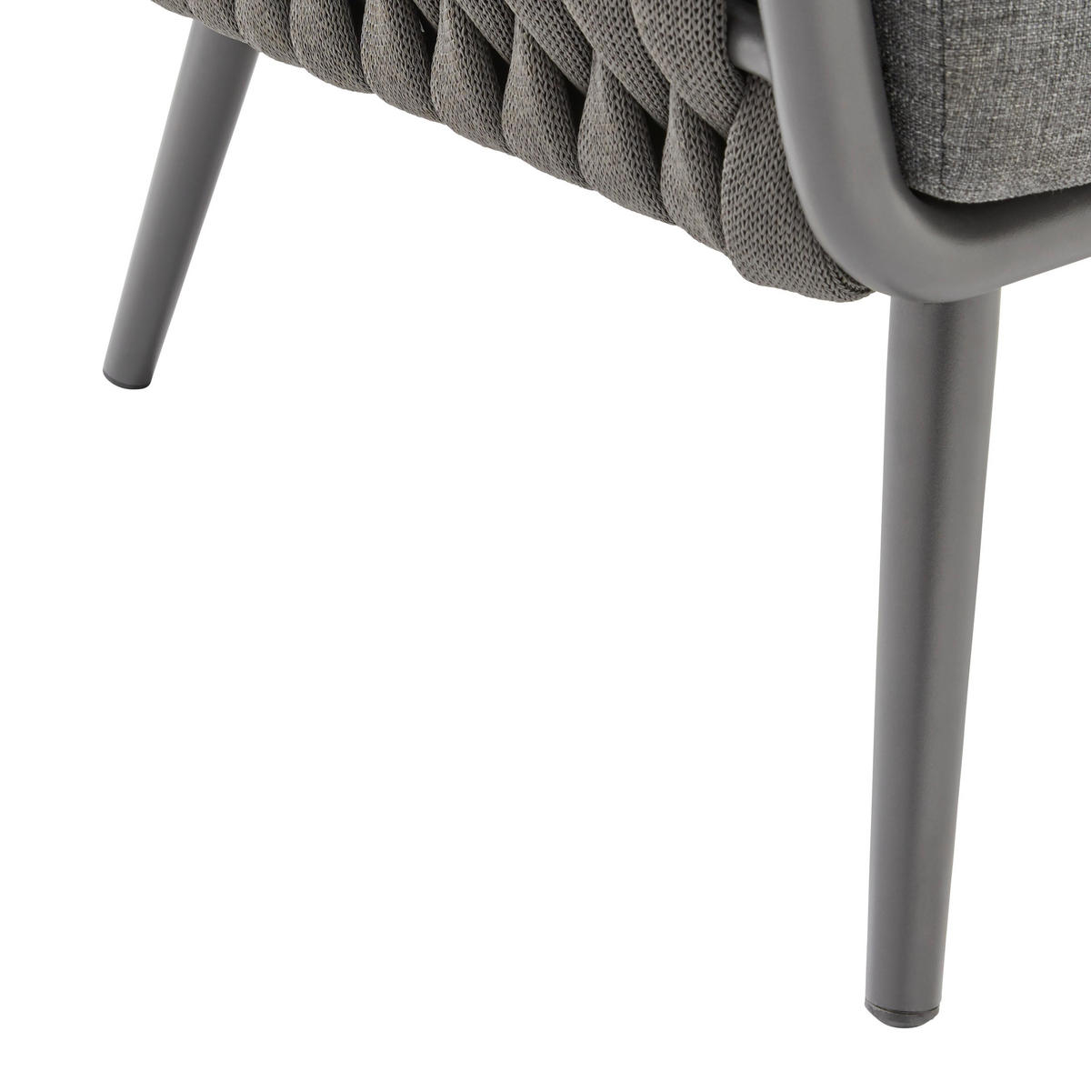 LOUNGEGARNITUR Mila Dunkelgrau Aluminium/Outdoorstoff - Dunkelgrau, Metall