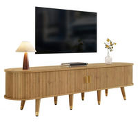 TV-SCHRANK mit Schiebetüren 175 x 38 x 45 cm MDF Holzoptik - Braun, Holzwerkstoff (38/45/175cm) - Beauniv