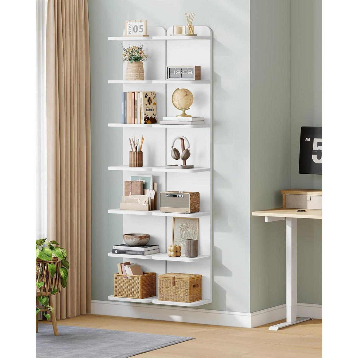 STANDREGAL 2er Set Weiß 24 x 30 x 186 cm - Weiß, Holzwerkstoff (30/186/24cm)