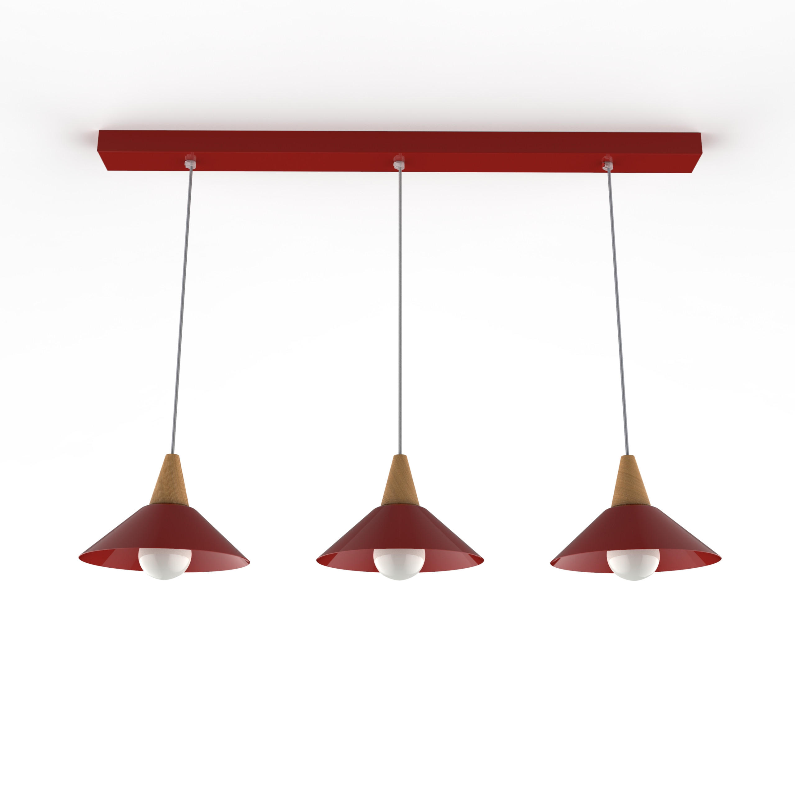 HÄNGELEUCHTE - Rot, Metall (25/100/16cm) - Lumicom